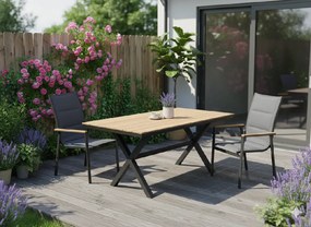CH Záhradný hliníkový stôl Polywood - tmavosivá