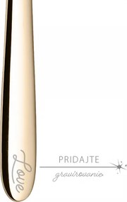 Latte lyžička so srdiečkom PVD champagne - Love Cutlery (116625)