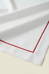 Obrus QUEEN biely s bordovou Rozmer: 140x180 cm