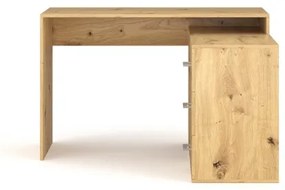 Písací stôl so zásuvkami a univerzálnym rohom P/L JULES dub artisan