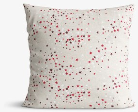 Goldea dekoračná obliečka na vankúš valencia - hviezdičky na režnej 50 x 50 cm
