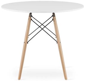 Okrúhly stôl TODI 90 cm biely