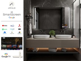 SMART Zrkadlo do kúpeľne s LED osvetlením M4 + SmartScreen with Google TV