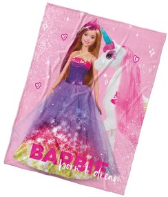 Detská deka Carbotex Barbie a magický jednorožec,130 x 170 cm