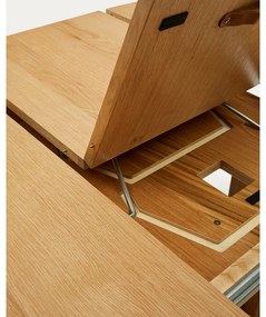 Okrúhly rozkladací jedálenský stôl s prídavnou doskou v dekore duba ø 150 cm Artis – Kave Home