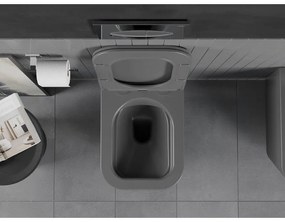 Mexen Teo WC Rimless s WC doskou slim, duroplast, tmavo-šedá matná, 30854071