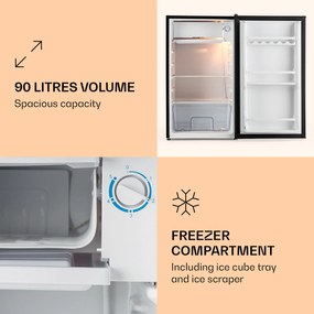 Klarstein Alleinversorger, chladnička, 91 l, energet. trieda F, 2 poschodia mraziaceho priečinku, čierna