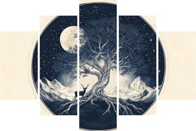 Obraz – Magický strom s jeleňom I. (150x105 cm)