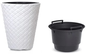 Plastový kvetináč DBMT400 40 cm - biela
