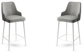 Sada barových stoličiek Enox Grey and White, 2 ks