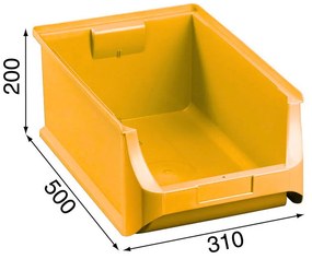 Allit Plastové boxy PLUS 5, 310 x 500 x 200 mm, žlté, 6 ks