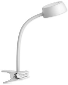 TOP-LIGHT Stolová LED lampa s klipom OLIVIA KL B, 4,5 W, teplá biela, biela