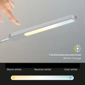 Briloner 7389-014 - LED Stmievateľná stolná lampa SERVO LED/8W/230V 3000/6500K