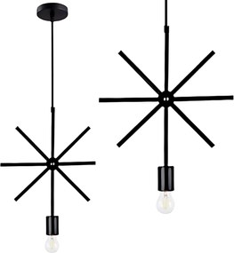 Toolight Toolight, závesné svietidlo Geometric/Hviezda, 1xE27, LE-02, čierna, OSW-00701
