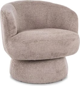 Otočné dizajnové kreslo COSMIC RAVEN, tmavobéžové