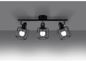 Sollux SL.1116 - Bodové svietidlo BELUCI 3xE14/40W/230V čierna