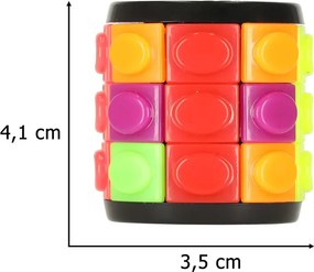 KIK Logický hlavolam - rotačný valec 3-vrstvový, farebný puzzle pre deti a dospelých