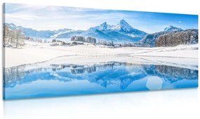 Obraz zasnežená krajina v Alpách - 120x60