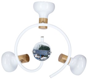 Candellux Biele stropné špirálové svietidlo Puerto pre žiarovku 3x E14 98-62697