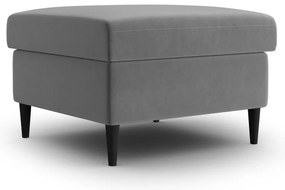 Svetlosivá zamatová podnožka Kyoto – Cosmopolitan Design