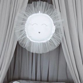 Závesná dekorácia slnka biela 35x35x5cm
