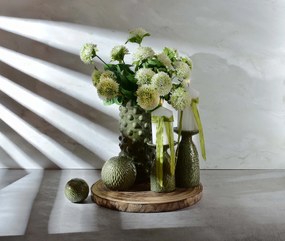 Keramická dekorativní koule Saggio Pattern 10 cm zelená