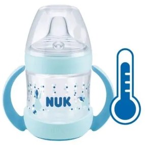 NUK Dojčenská fľaša na učenie NUK Nature Sense s kontrolou teploty 150 ml modrá
