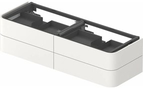 DURAVIT Happy D.2 Plus závesná skrinka pod dve umývadlá pod dosku, 4 zásuvky, 1600 x 550 x 408 mm, biela matná lakovaná, HP4974B3636
