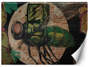 Fototapeta, Moucha a měsíční graffiti  - 368x254 cm