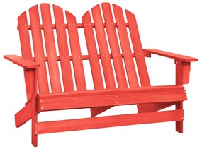 2-miestna záhradná stolička Adirondack jedľový masív červená 315903