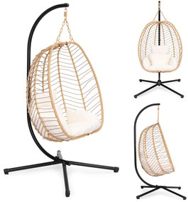 MultiGarden Závesné záhradné hojdacie kreslo Cocoon do 120 kg + vankúše MultiGarden