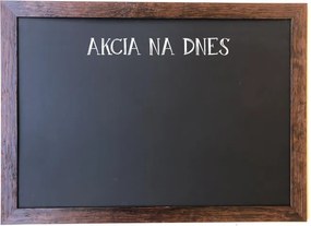 Toptabule.sk PRRUST Čierna kriedová tabuľa PREMIUM v rustikálnom drevenom ráme 90x120cm / nemagneticky