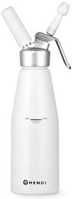 Biela šľahačková fľaša z hliníka Hendi Kitchen Line, 1 l