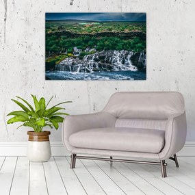 Obraz vodopádov v prírode (90x60 cm)
