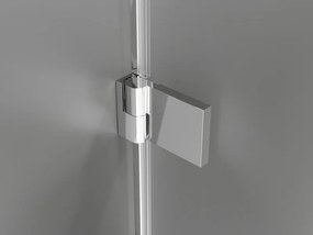 Mexen Lunar-B, L Otočné ľavé sprchové dvere 110 cm, číre sklo, chrómový profil, 832SL-110-050-01-00-L