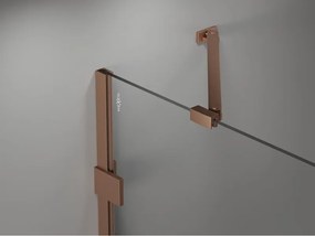 Mexen Lunar Duo, výklopný sprchový kút 110 x 95 cm, 8mm číre sklo, profil medená matná, 834-110L-095P-65-00