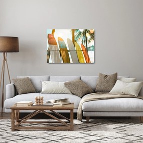 Sklenený obraz - Surfovacie dosky (70x50 cm)