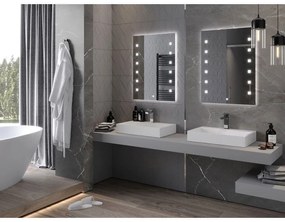 Mexen Ner, LED kúpeľňové zrkadlo s podsvietením 60x80 cm, 6000K, ochrana proti zahmlievaniu, 9809-060-080-611-00