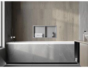 Mexen X-Wall-R, polička na zapustenie na obklad s golierom 60 x 30 cm, oceľová, 1910603010S