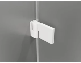 Mexen Lunar-B, výklopný sprchový kút ľavý 85 x 80 cm, 8mm číre sklo, biely profil, 832-085-080-20-00-L