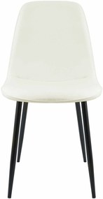 Sada 4 ks jedálenskej stoličky Maryam látka - krémová