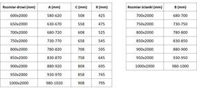 Mexen Exo, sprchovací kút s krídlovými dverami 80 x 85 cm, 6mm číre sklo, chrómový profil, 8181-080-085-01-00