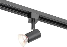 Moderný koľajnicový reflektor čierny 1-fázový koľajnicový reflektor - Jeany