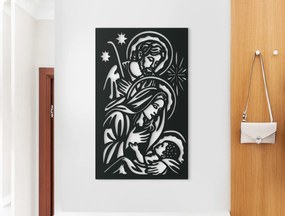 drevko Drevený obraz Betlehem Rozmer obrazu: 44,5 x 27 cm, Farba dekorácie: Čierna