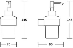 Mexen Adox, nástenný dávkovač mydla, zlatá lesklá, 70182388-50