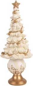 Christmas Decoration Figurine Christmas Tree ? 13x32 Cm White Plastic - ? 13*32 cm