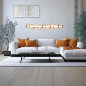 LED luster na lanku BOLLA LED/32W/230V zlatá/zadymená béžová