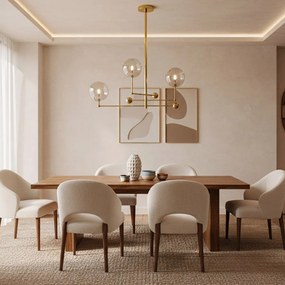 Toolight Toolight, Závesná lampa sklenené gule 3 ks APP918-3CP, zlatá, OSW-03230