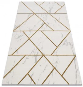 Koberec EMERALD exkluzívny 1012 glamour, styl geometrický, marmur sivý / zlatý