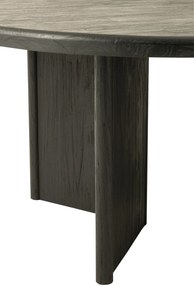 Čierny gulaty teakovy jedálenský stôl Corentin - 150*150*75 cm